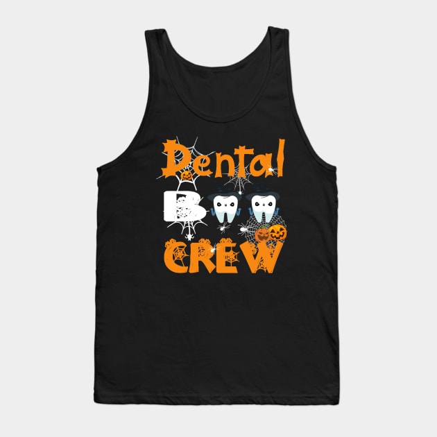 Dental Boo Crew Funny Dentist Halloween Costume Tank Top by jordanfaulkner02